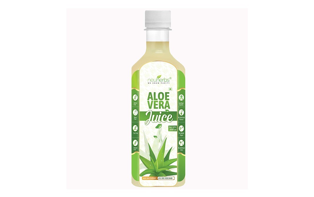 Neuherbs organic Aloe Vera Juice    Plastic Bottle  350 millilitre